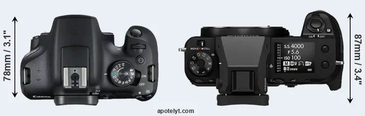 Compare T7 versus GFX 100S top