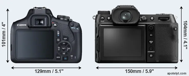 Comparison T7 or GFX 50S II rear