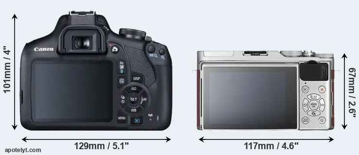 Comparison T7 or X-A3 rear