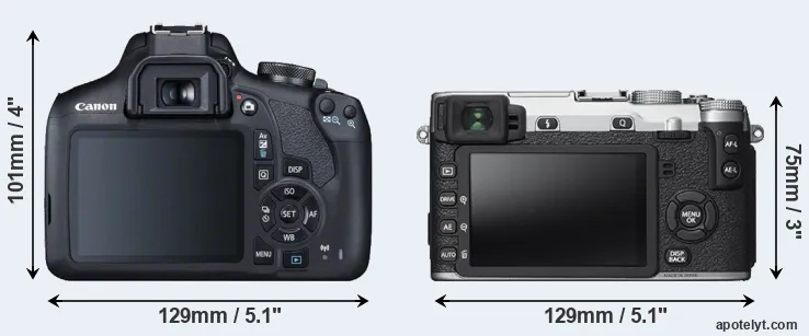 Comparison T7 or X-E2S rear