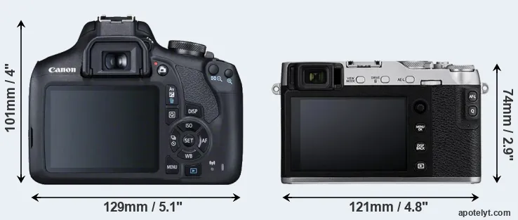 Comparison T7 or X-E3 rear