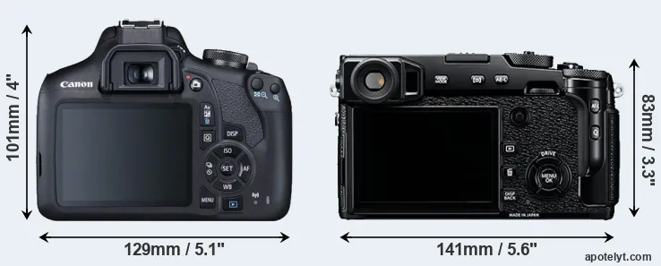 Comparison T7 or X-Pro2 rear