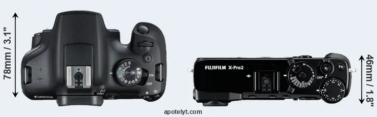 Compare T7 versus X-Pro2 top