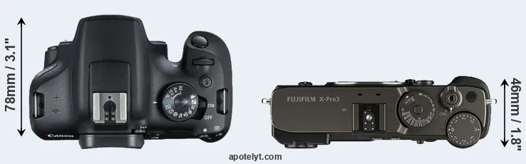 Compare T7 versus X-Pro3 top