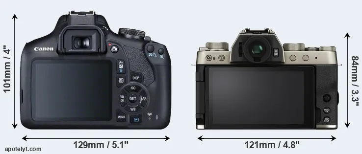 Comparison T7 or X-T200 rear