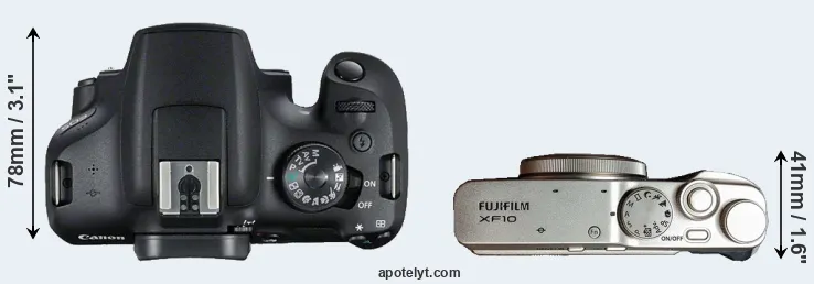 Compare T7 versus XF10 top
