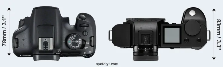 Compare T7 versus Leica SL2-S top