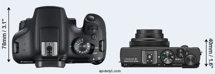Compare T7 versus Coolpix A top