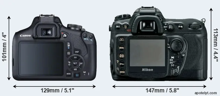 Comparison T7 or D200 rear