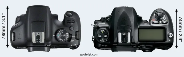 Compare T7 versus D200 top