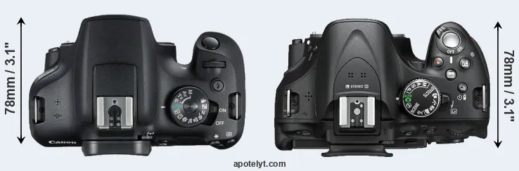 Compare T7 versus D5200 top