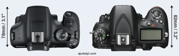 Compare T7 versus D600 top
