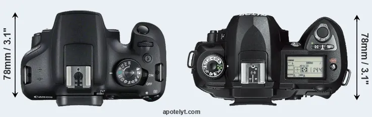 Compare T7 versus D70s top