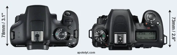 Compare T7 versus D7500 top