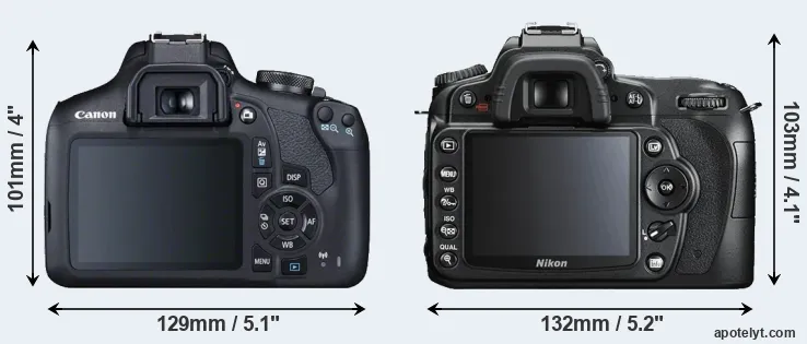 Comparison T7 or D90 rear