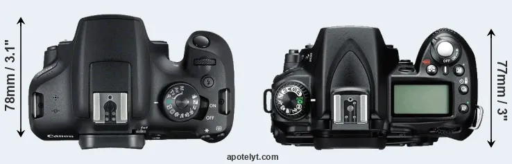 Compare T7 versus D90 top