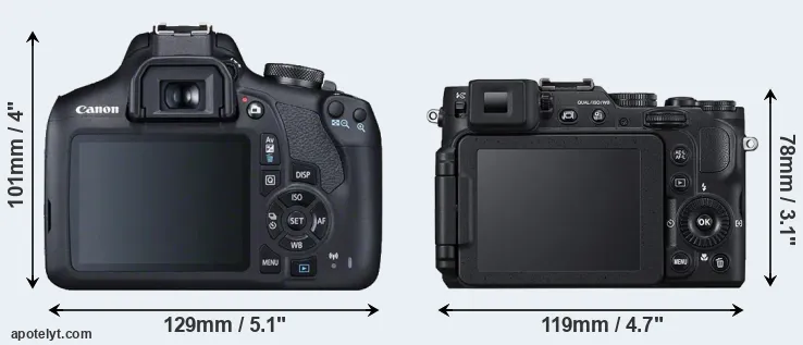 Comparison T7 or P7800 rear