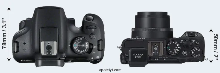 Compare T7 versus P7800 top