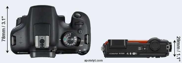 Compare T7 versus W300 top