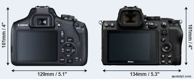 Comparison T7 or Z5 rear