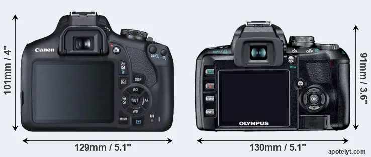 Comparison T7 or E-410 rear