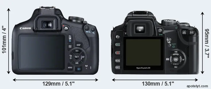 Comparison T7 or E-500 rear