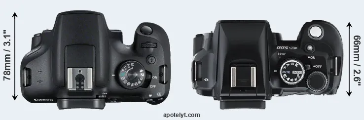 Compare T7 versus E-500 top