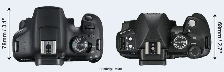Compare T7 versus E-520 top