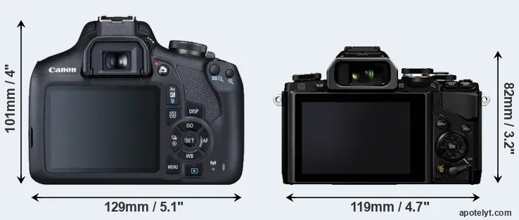 Comparison T7 or E-M10 rear