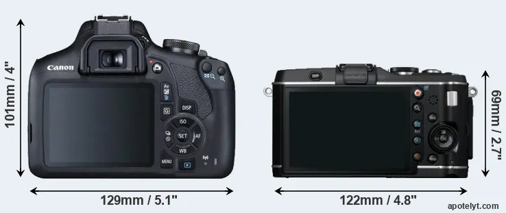 Comparison T7 or E-P3 rear