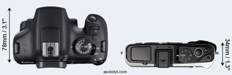 Compare T7 versus E-P3 top
