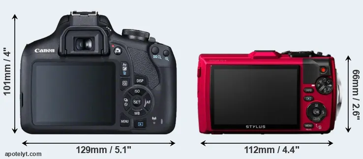 Comparison T7 or TG-4 rear