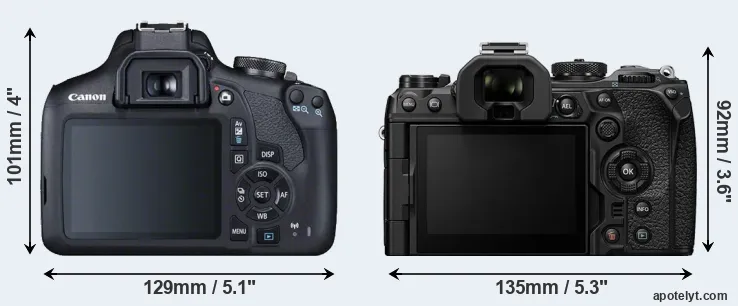 Comparison T7 or OM-1 rear
