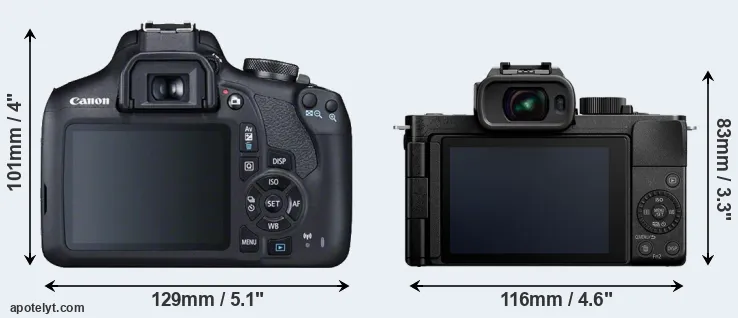 Comparison T7 or G100 rear