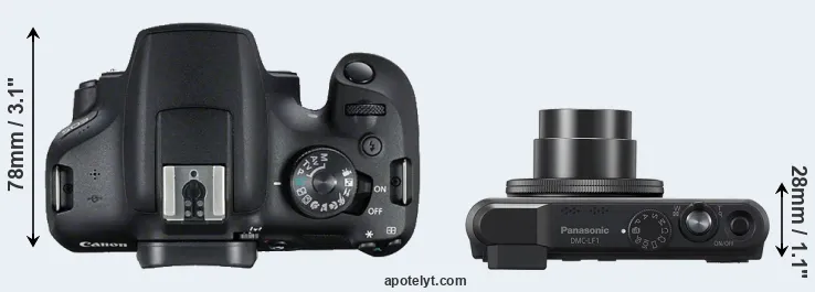 Compare T7 versus LF1 top