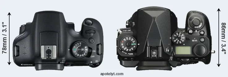 Compare T7 versus K-1 II top