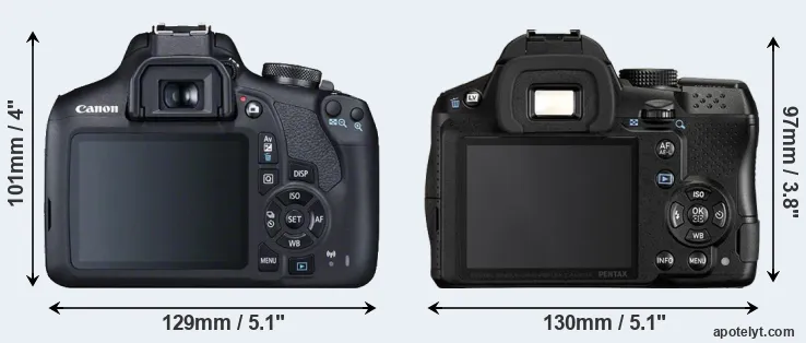 Comparison T7 or K-30 rear