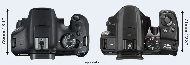 Compare T7 versus K-30 top