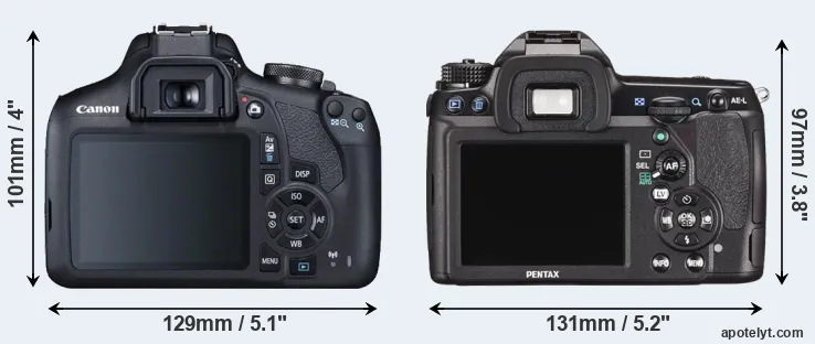 Comparison T7 or K-5 II rear
