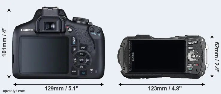 Comparison T7 or WG-60 rear