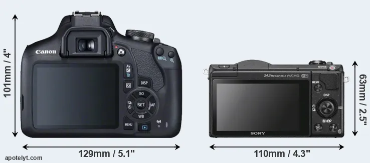 Comparison T7 or A5100 rear
