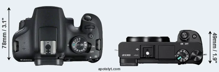 Compare T7 versus A6300 top