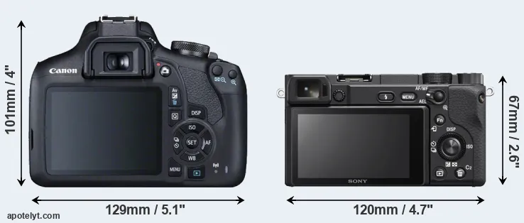 Comparison T7 or A6400 rear