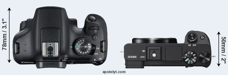 Compare T7 versus A6400 top