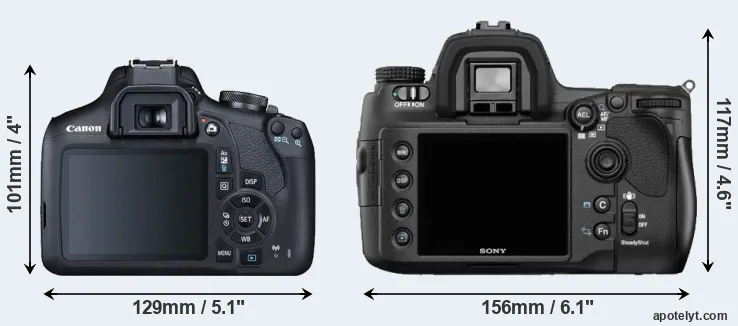 Comparison T7 or A850 rear