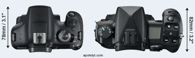 Compare T7 versus A850 top