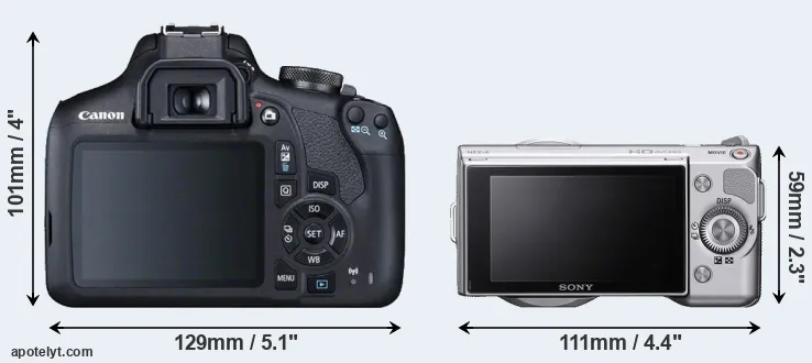 Comparison T7 or NEX-5 rear