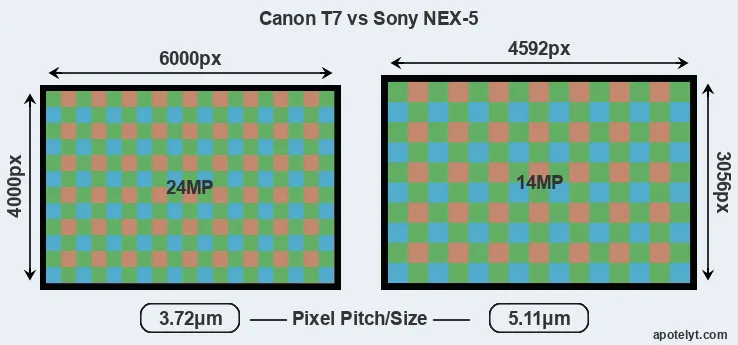 T7 versus NEX-5 MP