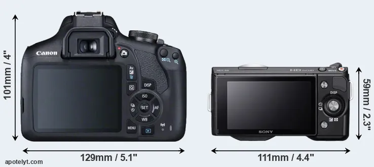 Comparison T7 or NEX-5N rear