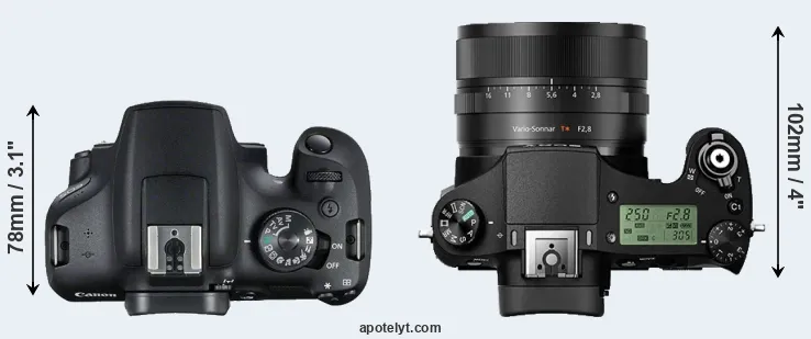 Compare T7 versus RX10 II top
